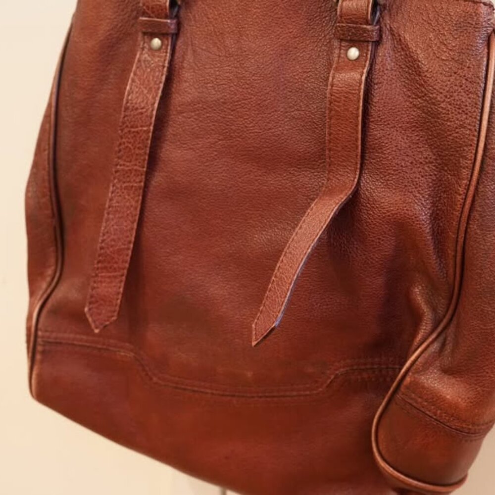 Burberry Chestnut Leather Tote - Picture 3 of 14